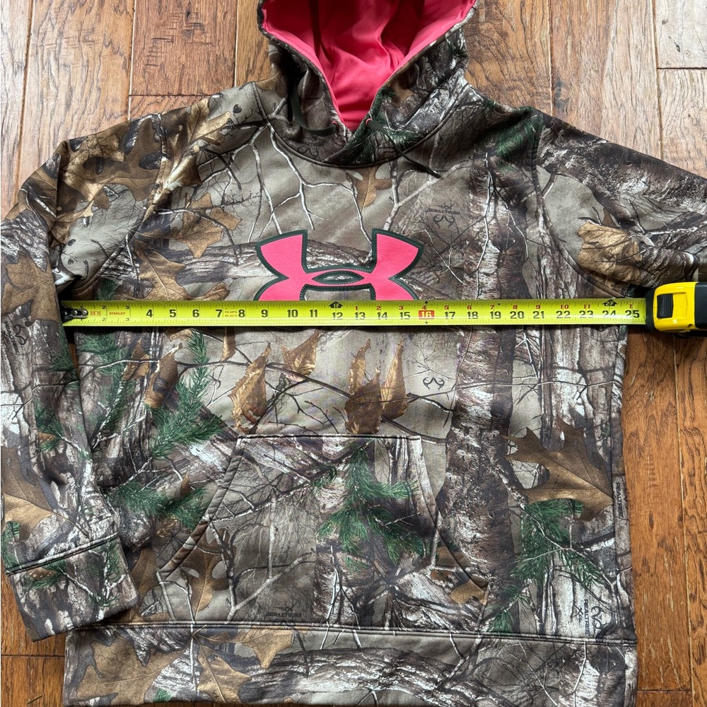 Under Armour Camo Hoodie with Pink Logo Womens XL - Picture 3 of 5